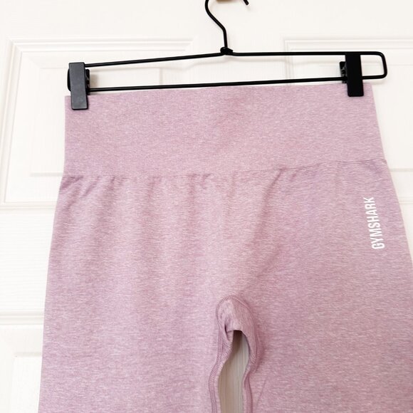 NEW Gymshark Size Large Adapt Marl Seamless Leggings L Light Purple GLLG4114 - Picture 4 of 13